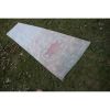 Vintage Faded Turkish Oushak Rug Runner 2'10'' X 12'8'' | Runner Rug in Rugs by Vintage Pillows Store. Item composed of cotton and fiber