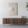 Textured Relief Wall Art: Sandy White Sculptural Painting, Handmade | Wall Sculpture in Wall Hangings by Vaiva Art Atelier