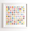 One Hundred Marbled Dots Collage Geometric Painting | Paintings by Amelia Coward