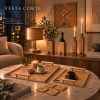 Defne Oak Home Decor Set, Handmade Collection, Lamp, Wall Clock, Trays and More | Bed Frame in Beds & Accessories by Vesta Corte