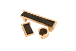 Astratto Gold Dust 4" CC Pull with Satin Brass Finish | Hardware by Windborne Studios. Item made of brass with glass