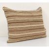 14" x 22" Vintage Striped Organic Hemp Kilim Pillow | Cushion in Pillows by Vintage Pillows Store. Item made of cotton
