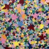 Shooting Stars 24"x 24" | Oil And Acrylic Painting in Paintings by Emeline Tate. Item composed of canvas and synthetic