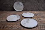 Set of 4 cake plates - (set nr5) STC organic natural shape | Dinnerware by Laima Ceramics. Item composed of stoneware in minimalism or contemporary style