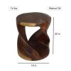 Haussmann® Round Twist End Table 18 in DIA x 20 | Tables by Haussmann®