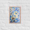 Framed Print – Iris Lake – Blue and Gold Floral Wall Art | Work by Eman's Gallery