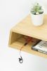 Floating Wood Nightstand | Storage by Manuel Barrera Habitables. Item made of walnut compatible with scandinavian style