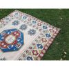 1970s Vintage Turkish Oushak Rug - 6'3'' X 6'9'' | Area Rug in Rugs by Vintage Pillows Store. Item made of cotton & fiber