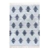 Cream & Navy Diamond Pattern Area Rug | Rugs by Swiflo