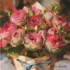 Roses flowers oil painting original art, Floral painting | Oil And Acrylic Painting in Paintings by Natart. Item made of canvas & synthetic compatible with contemporary style