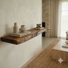 Solid Walnut Wood Live Edge Floating Shelf – Custom Wall Piece | Shelving in Storage by Ironscustomwood
