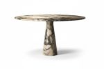 Calacatta Viola Dining Table, Solid Marble Round Table, | Tables by AYMARBLEDESIGN LLC