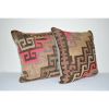 Set of Two 20" X 20" Turkish Kilim Pillow Cover | Sham in Linens & Bedding by Vintage Pillows Store. Item made of cotton with fiber