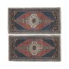 Red Turkish Vintage Handmade Geometric Anatolian Rug | Runner Rug in Rugs by Vintage Pillows Store. Item made of wool with fiber