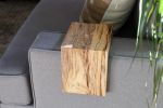 Spalted Hackberry Wood 7 1/8" couch armrest table | Side Table in Tables by Hazel Oak Farms. Item made of wood