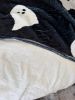 Soft Ghost Throw Blanket – Black & White, 50” x 60” | Linens & Bedding by Busa Designs