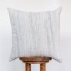 Navy Striations on Beige Linen Pillow 20x20 | Pillows by Vantage Design