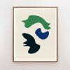 Modern Abstract print with colorful cut-out organic shapes | Prints by Capricorn Press. Item made of paper works with boho & minimalism style