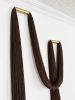 Brown Fiber Wall Art with Brass, Modern Wool Wall Hanging, Large Textile Wall Art | Macrame Wall Hanging in Wall Hangings by RavaTapestryArt