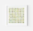 One Hundred Green Map Dots Collage | Paintings by Amelia Coward