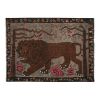 Vintage Anatolian Gabbeh Lion Kilim Rug 6'12'' x 10'1'' | Runner Rug in Rugs by Vintage Pillows Store. Item composed of cotton and fiber