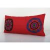 Tashkent Suzani Red Bedding Pillow Case Made from a 19th Cen | Cushion in Pillows by Vintage Pillows Store