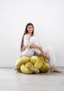 (L) citron Velvet Knot Ottoman | Benches & Ottomans by Knots Studio