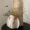 Vase Sleeve Duo 'Fragment' Bamboo on Wool White Tall & Small | Vases & Vessels by Lorraine Tuson
