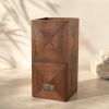 Handmade Mahogany Wine Bottle Holder, Wooden Marquetry Decor, Scandinavian Minimalist Home Accent, Housewarming Gift | Tableware by Vesta Corte