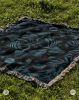 IVI - Mushroom + Cannabis  Blanket Blue Green | Linens & Bedding by Sean Martorana. Item made of cotton with fiber