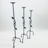 Hand Forged Iron Candelabra Set of 3 (80-90-100cm) | Candle Holder in Decorative Objects by edecrawzFC