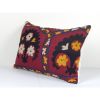 Tashkent Red Suzani Lumbar Pillow Case Made from a 19th Cent | Cushion in Pillows by Vintage Pillows Store