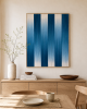 Blue Textile Art piece - AZURE BLEND | Wall Hangings by Rianne Aarts / Teddy and Wool Studio
