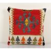 Turkish Kilim Pillow, Throw Pillow | Sham in Linens & Bedding by Vintage Pillows Store. Item made of cotton with fiber