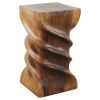 Haussmann® Wood Triple Twist stool-stand 12 in SQ x 22 in | Chairs by Haussmann®