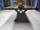 Custom Order Walnut Tree Black Epoxy Table, Dining Table | Tables by LuxuryEpoxyFurniture. Item made of wood with synthetic