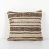 Organic Striped Turkish Kilim Pillow, Bohemian Kilim Pillow, | Cushion in Pillows by Vintage Pillows Store