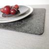 Modern anthracite gray table placemat of stone, 1 pc. | Tableware by DecoMundo Home. Item composed of fabric and stone in minimalism or industrial style