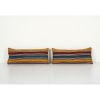 Set of Two Striped Turkish Kilim Pillow, Pair Yellow | Sham in Linens & Bedding by Vintage Pillows Store. Item composed of cotton & fiber