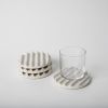 White Terrazzo Coaster Set | Tableware by Pretti.Cool. Item made of concrete & glass