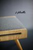 Stool / Seat in Solid Oak Board and Oak Legs | Chairs by Manuel Barrera Habitables. Item composed of oak wood