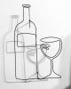 Wine + Glass | Wall Sculpture in Wall Hangings by Wired Sculpture Studios | Epicurean Atlanta, Autograph Collection in Atlanta