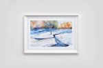 Early Snow | Watercolor Painting in Paintings by Brazen Edwards Artist. Item composed of paper