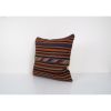 Handmade Organic Striped Square Pillow Cover, Ethnic Chair D | Cushion in Pillows by Vintage Pillows Store