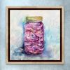 Pickled Onions 14x14 | Watercolor Painting in Paintings by Maya Murano Studio. Item made of paper works with art deco style