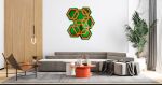 Large Acrylic Hexagon Wall Art / Custom Colors / Made In USA | Wall Sculpture in Wall Hangings by uniQstiQ. Item composed of synthetic
