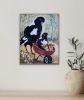 Magpies Garden - Original painting | Oil And Acrylic Painting in Paintings by Meredith H. Item composed of canvas in boho or contemporary style