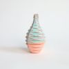 Square in Strawberry Pistachio | Vase in Vases & Vessels by by Alejandra Design. Item composed of ceramic