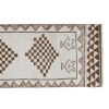 Hand-Knotted Neutral Turkish Runner Rug, Tribal Herki Rug | Rugs by Vintage Pillows Store. Item made of cotton with fiber