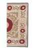 Suzani White Washed Pastel Tapestry -Brown Uzbek Table | Wall Hangings by Vintage Pillows Store. Item made of cotton